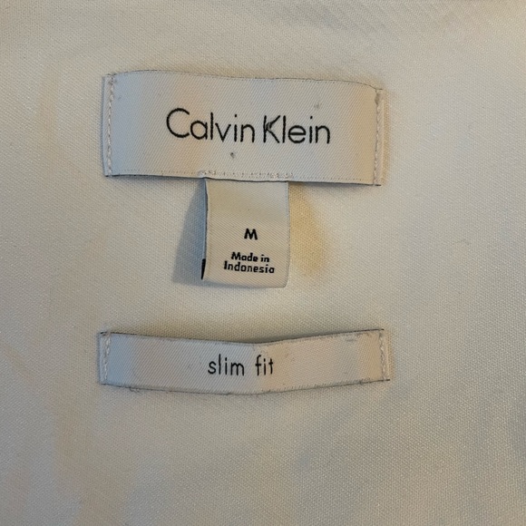 Calvin Klein Button Down Shirt with Band Collar - Picture 4 of 6